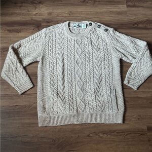Aran Merino wool sweater size L vintage